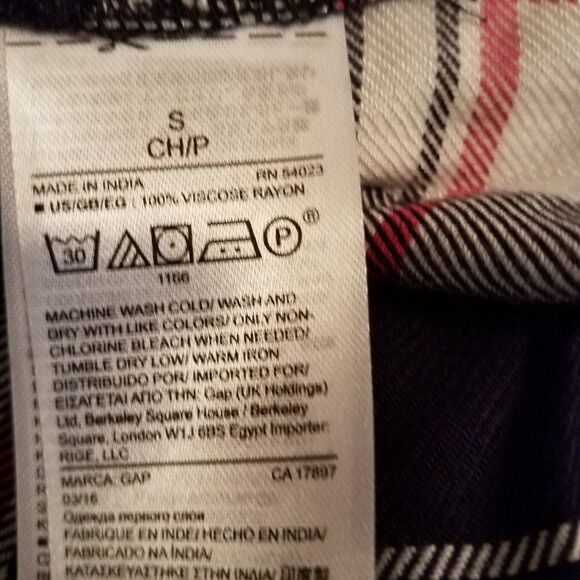 Gap Plaid Sleeveless Oversized Tunic Top NWT - Picture 5 of 6